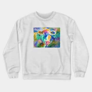 Cow Watercolor Crewneck Sweatshirt